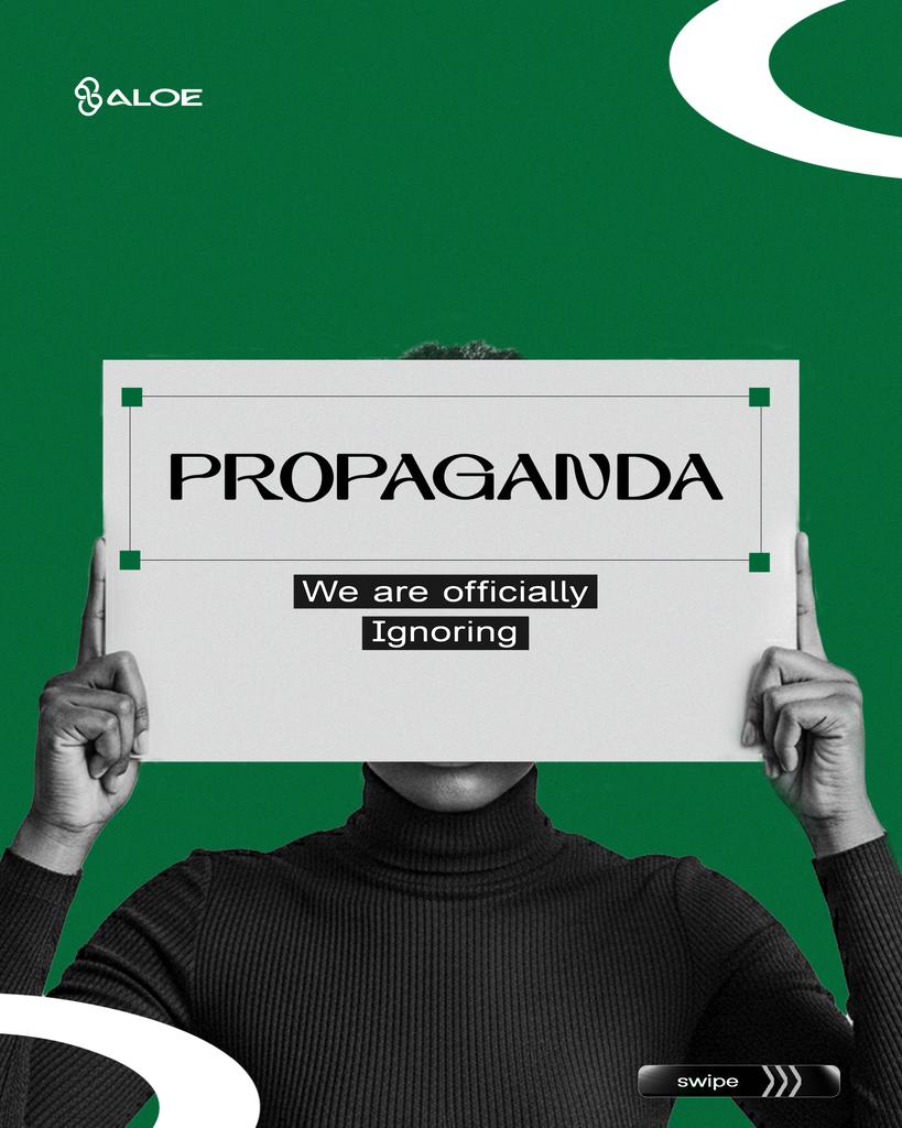 aloeinitiative's tweet image. Time for a reality check on agriculture.
We&apos;re officially ignoring some old, tired propaganda. We put them on slides so you can see what we&apos;re talking about.