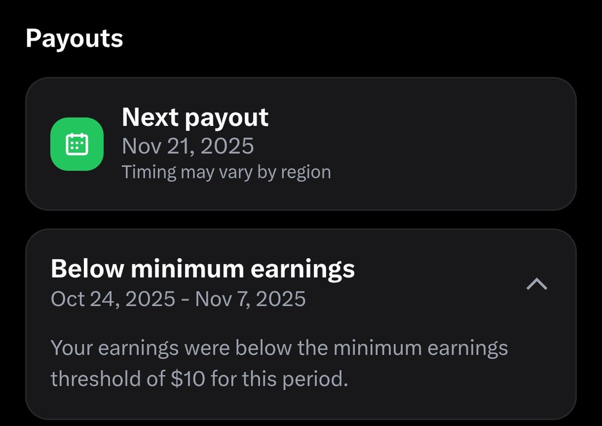 gmxApollo's tweet image. Some people's payout threshold is $10, some are $15. Why is there such a difference?

What is your payout threshold?