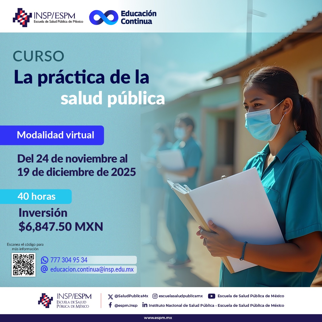 SaludPublicaMx's tweet image. Conoce las medidas estadísticas básicas para la presentación de resultados que puedan ser de utilidad en la toma de decisiones y en la información de avances de programas y acciones en salud pública 📊🔍

📆 Inicio 24 de nov, 2025
🖥️ Modalidad virtual
🌐 bit.ly/43exocY