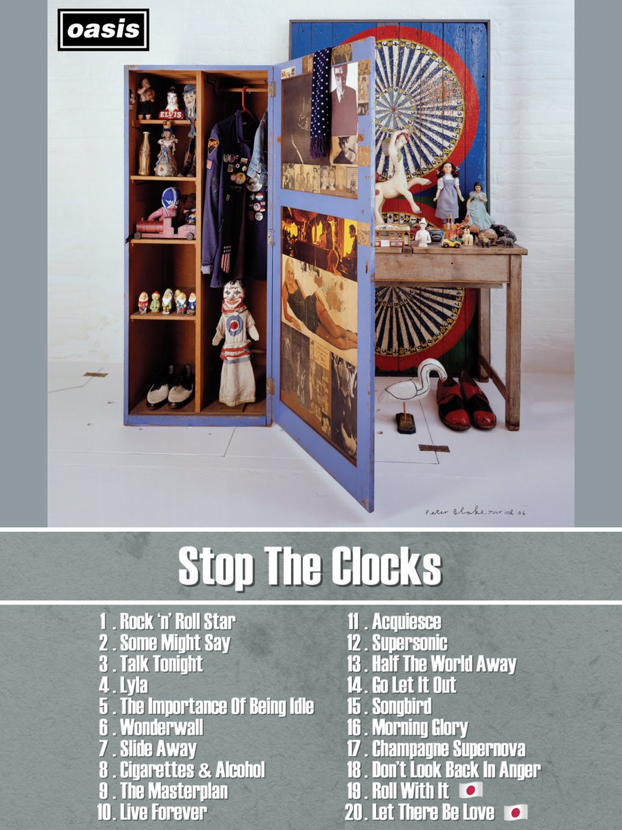 Mint_Titan37's tweet photo. 19年前の今日、oasisはアルバム『Stop The Clocks』をリリースしました。

3rdアルバム『Be Here Now』からは一切選曲されていない。
元々は新曲『Stop The Clocks』が収録される予定だったがお蔵入りになり、オアシス解散後にノエルがソロ曲としてリリースした。

#oasis #オアシス https://t.co/Es9o0bwhDj