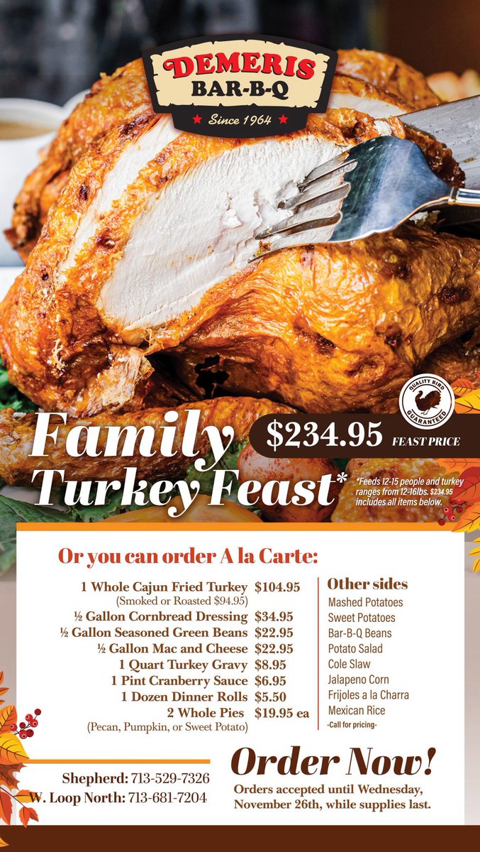 Don’t get caught without a turkey.