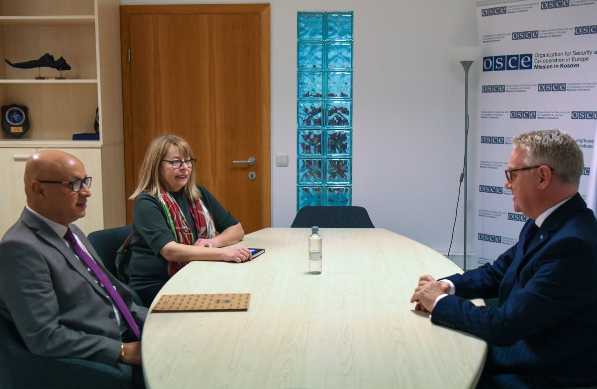 Amb. Gerard McGurk met today with <a href="/UNHCRKosovo/">UNHCR Kosovo</a> Head Arjun Shrestha; discussed IDP protection, institutional responsibility &amp; accountability, and reaffirmed their shared commitment to advancing human rights &amp; strengthening the framework that results in more resilient communities.