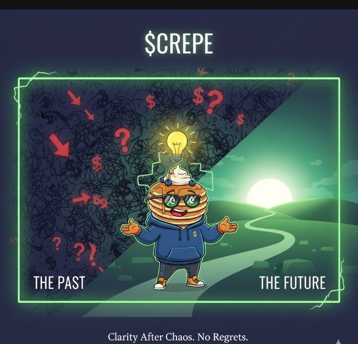 KosyWeb3Dev's tweet image. The real crypto alpha is simple: peace of mind.
​Took me years to learn that. Now $CREPE is the only chart that doesn&apos;t feel like work. 🥞
​What&apos;s the hardest lesson you learned about stress in the market? Drop it below! 👇
​#PeaceOfMind #CryptoLessons #CREPE