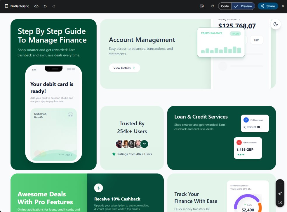 harshitlog's tweet image. &amp;gt; Gemini 3 is mental
&amp;gt; picked a random bento grid from pinterest
&amp;gt; &quot;build this bento grid with tasteful animations&quot;
&amp;gt; generated an insane first draft