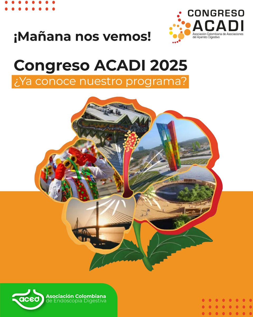 Aced1970's tweet photo. ¡Barranquilla! Nos vemos mañana para dar inicio al congreso ACADI 2025. 🙌🏼

¿Ya conoces nuestro programa? Consúltalo ahora en https://t.co/x9zyJTWaKc https://t.co/ccO2JS9TjG