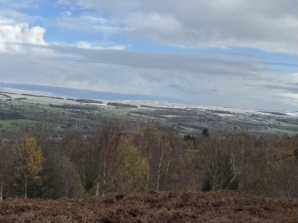 On Ilkley Moor (with a hat). Parky but invigorating, as was the hot chicken pie on the way home.