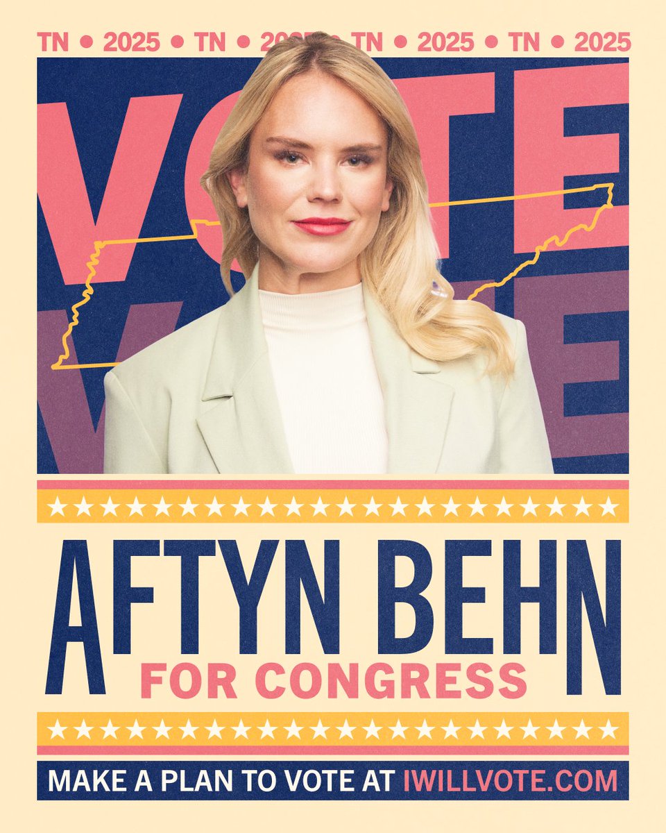 TheDemocrats's tweet image. TN-07, you’ve got one week left to vote early for @AftynForTN!