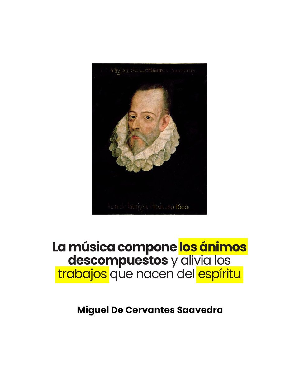 "La música compone los ánimos descompuestos y alivia los trabajos que nacen del espíritu"

— Miguel de Cervantes Saavedra

Ante el caos emocional y el peso de la vida interior, la música es la fuerza más poderosa para devolvernos a un estado de paz y orden.