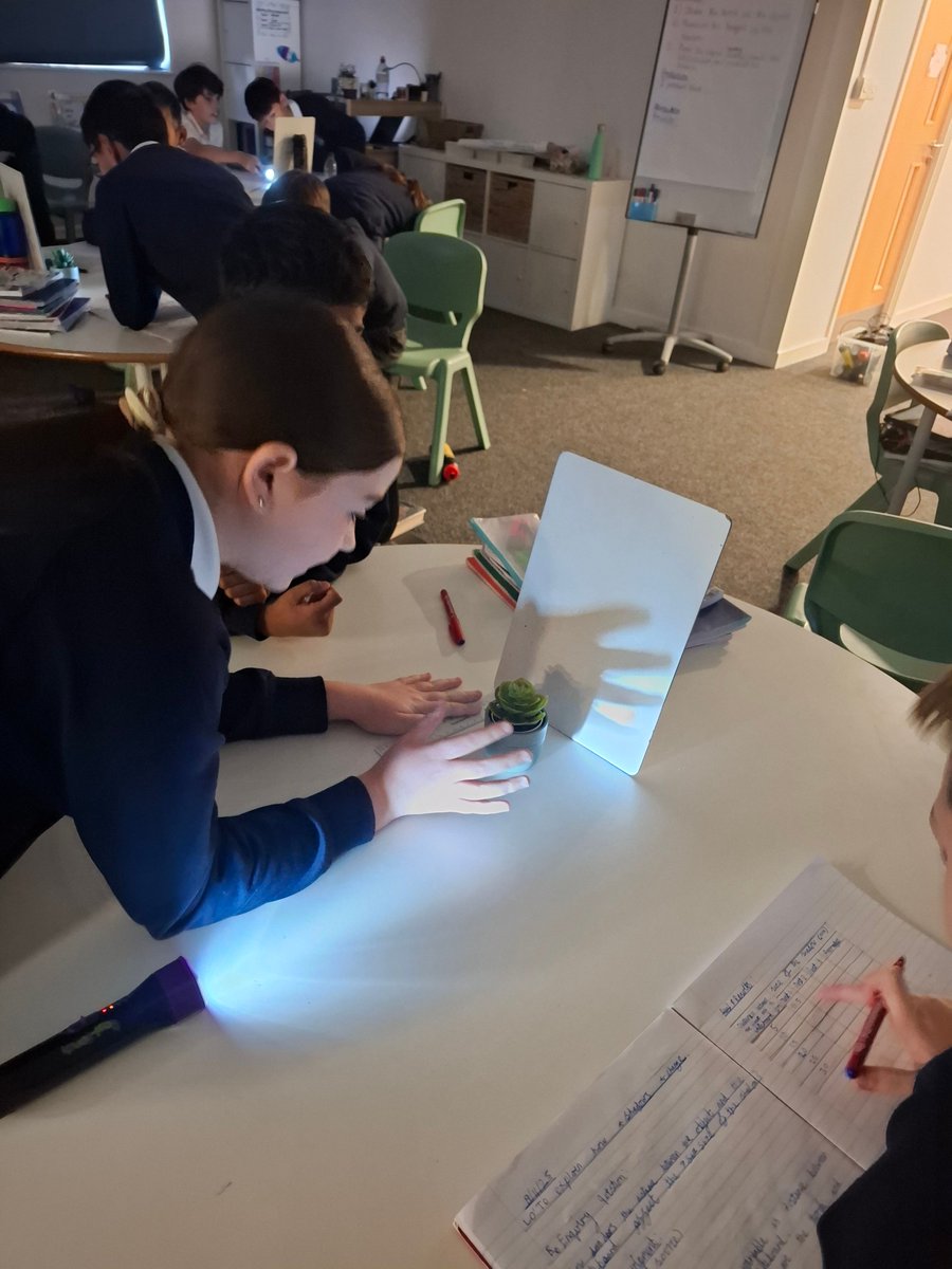 BrookfieldSM3's tweet photo. 🔦 Our Year 6 scientists are on a mission! 🔎 We're keeping it super fair today, investigating how changing the distance between our light source and an object impacts the size of the shadow. A true test of variables!
​#FairTest #WeAreLEO https://t.co/8R3D86IjJq