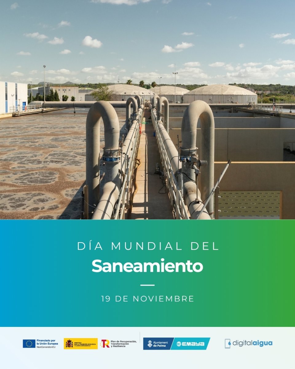 EMAYA_Palma's tweet image. 💧 Con #DigitalAigua avanzamos hacia un saneamiento más inteligente, sostenible y transparente.

La tecnología impulsa un agua más segura. El futuro empieza aquí.

#DíaMundialDelSaneamiento #PERTE #PERTE_CicloDelAgua #NextGenerationEU #PlanDeRecuperación #CadaGotaCuenta #EMAYA