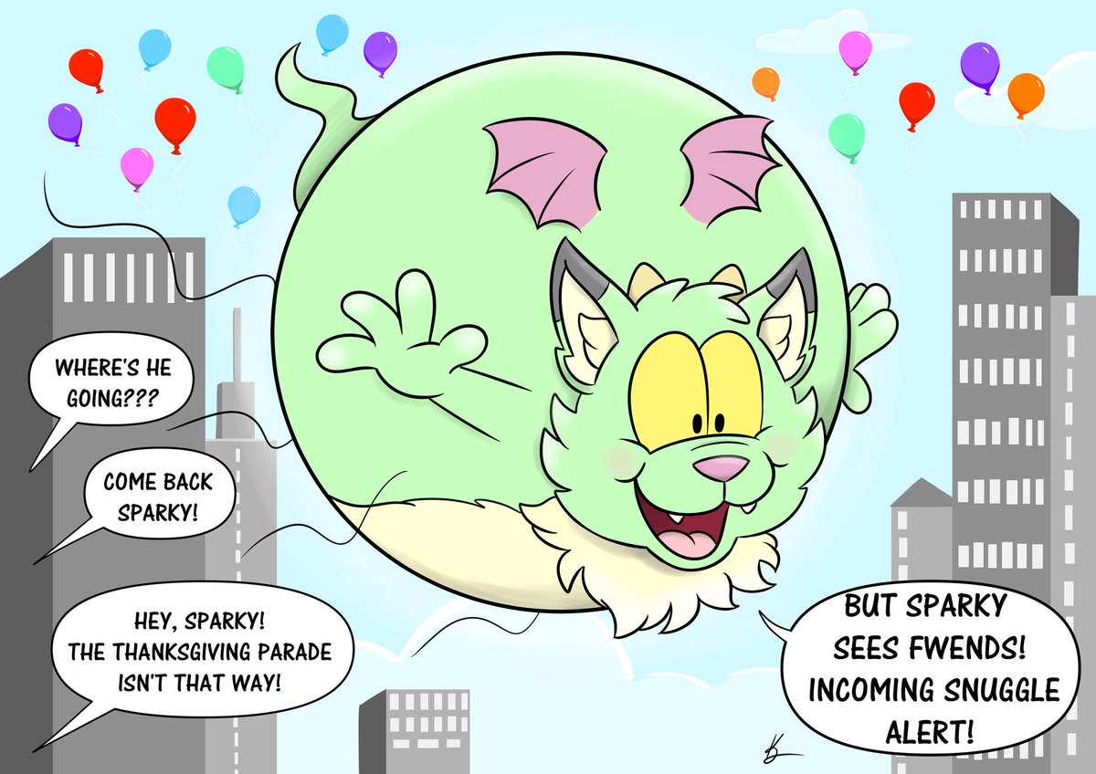 The first of two #CRAZIESDayParade contributions from the Zookie gang. Wolfaloon Sparky, a non canon version commissioned by one of Sparky's top fans, gets a little distracted! I wonder if regular Sparky will also make an appearance this year? <a href="/JonsCrazyTweets/">Jon Esparza</a>