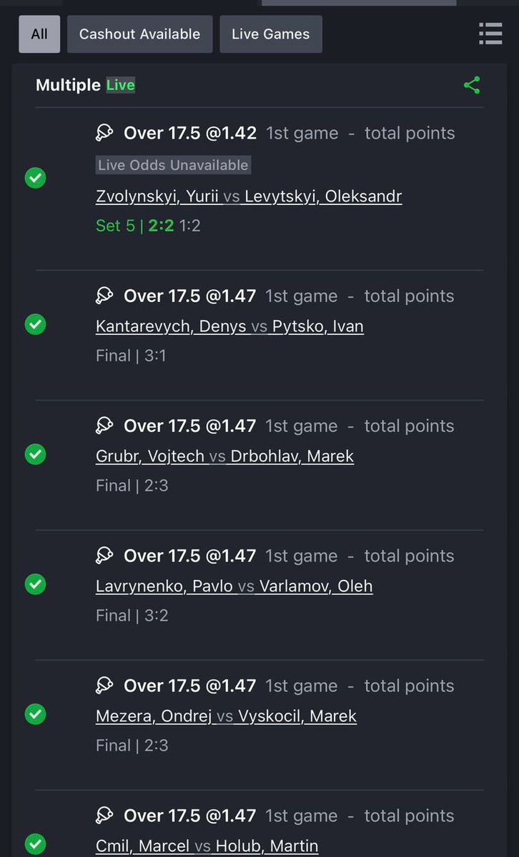 7 in so far take cashout abeg na table tennis 🏓 nothing is 💯 sure