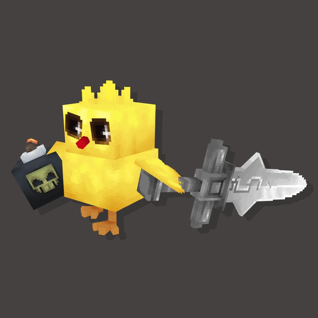 chick with a bomb and sword?!