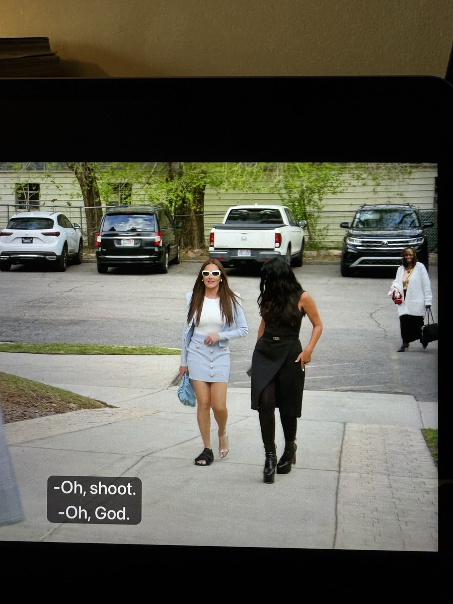Wait… why is the boot on different feet? Did production flip the screen? #RHOSLC
