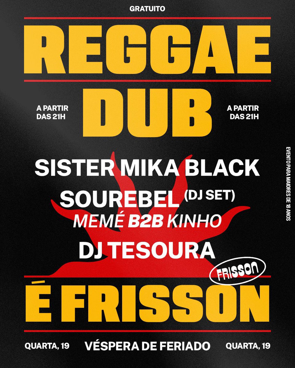 Hoje é dia de reggae no <a href="/clubefrisson/">Clube Frisson</a> 🔥