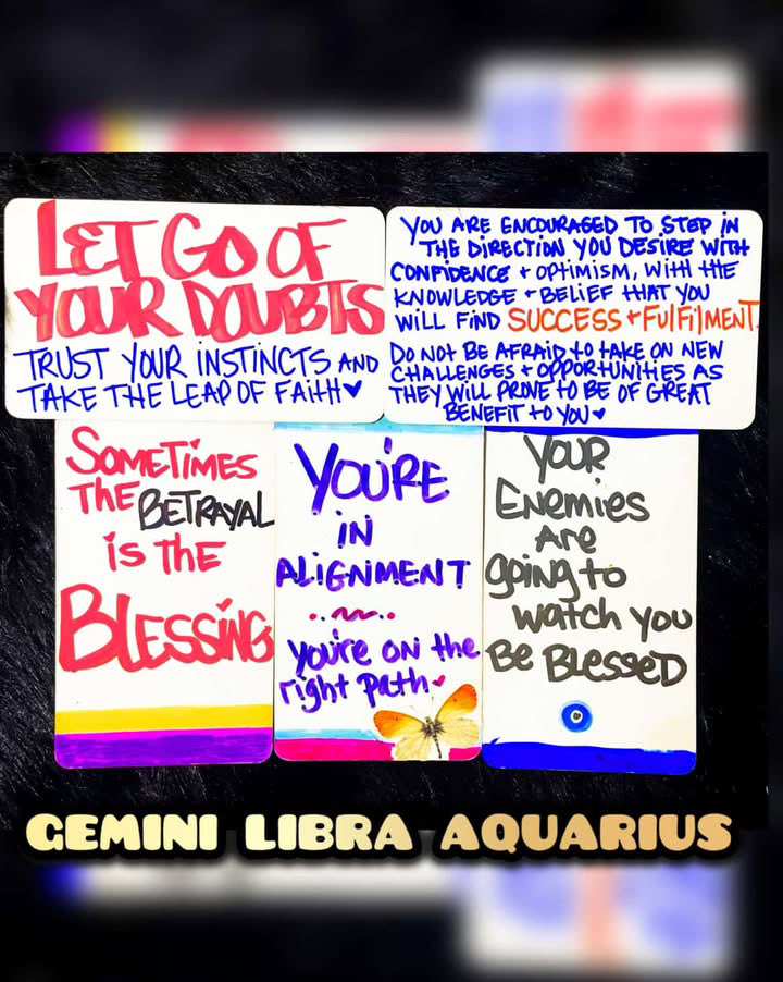 Good_VibesTarot's tweet photo. GEMINI LIBRA AQUARIUS 

✨ #tarot #horoscope #God #Aries #leo #Sagittarius   #cancer #scorpio #pisces #gemini #libra #aquarius #taurus #virgo #capricorn https://t.co/A5SCrTHvq8
