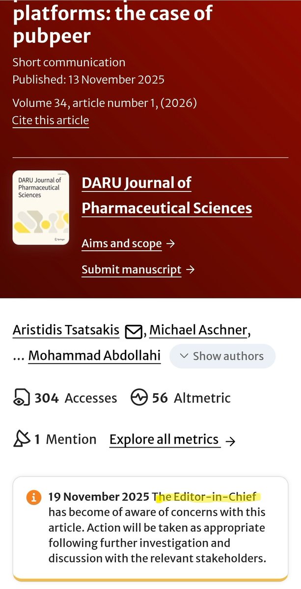 Spottingthespot's tweet image. 🤣🤣Is this a joke?? The EIC has become aware of concerns?? The EIC  is the last author of the paper!! @SpringerNature this getting funnier by the day
