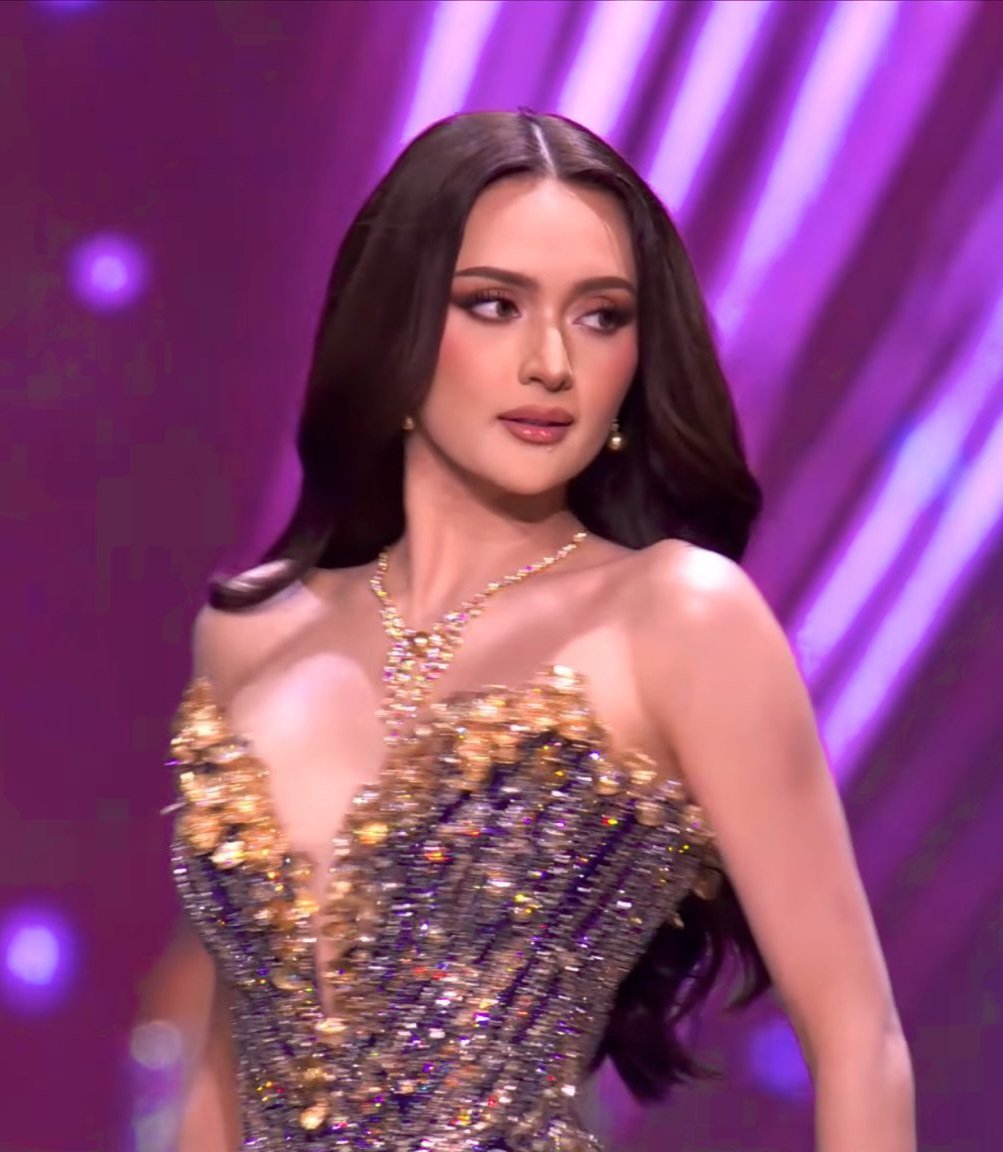 EdsonCGuido's tweet image. FACE. CARD. Korona na lang ang kulang kay Ahtisa!! #MissUniverse2025 🇵🇭👑