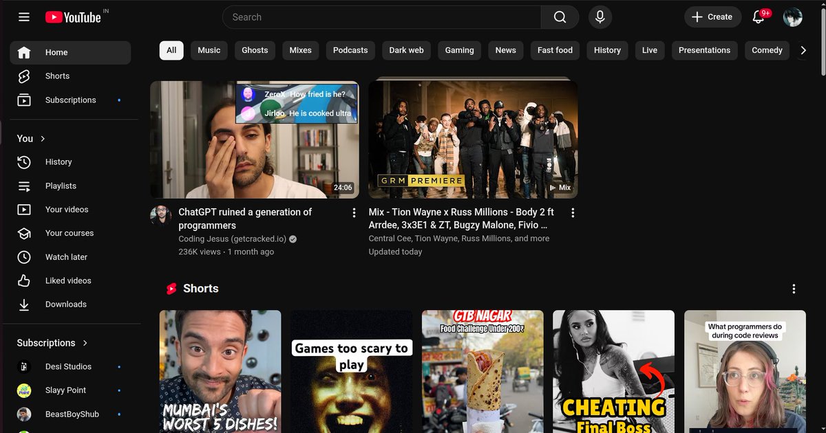 AbhinavXJ's tweet image. gemini 3.0 + antigravity one shotted youtube, including it&apos;s backend