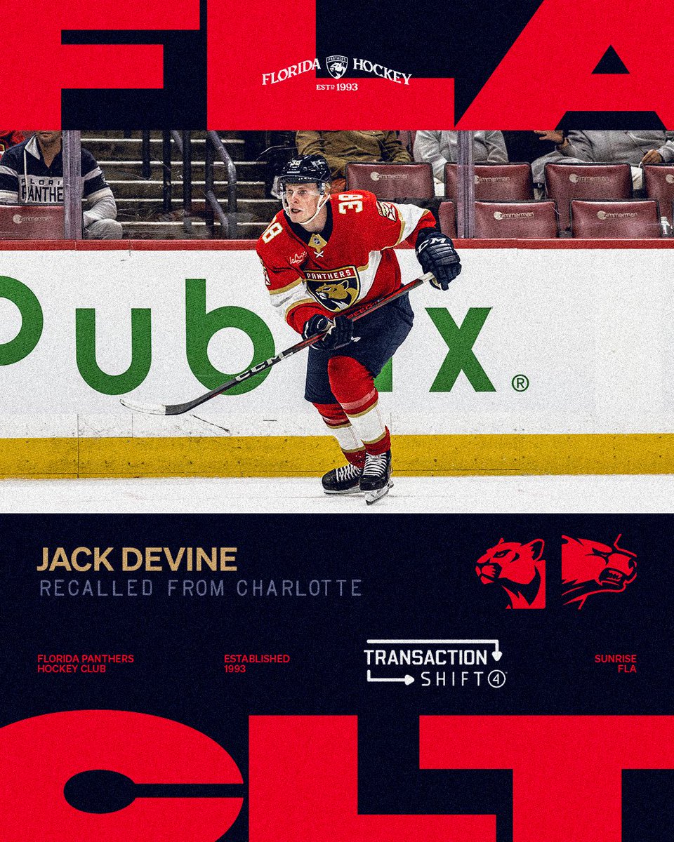 We have recalled forward Jack Devine from <a href="/CheckersHockey/">Charlotte Checkers</a>.