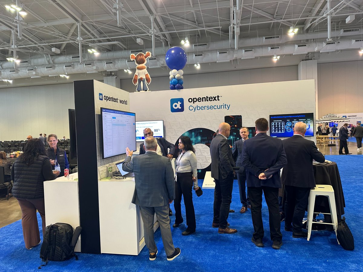 OpenTextSec's tweet image. We&apos;re halfway through #OpenTextWorld 2025 and we&apos;re not slowing down!

We invite you to stop by our OpenText Cybersecurity booth to meet our team and explore our end-to-end suite of cybersecurity solutions you already know and love. 

See you there! 💫 

#ElevateTogether
