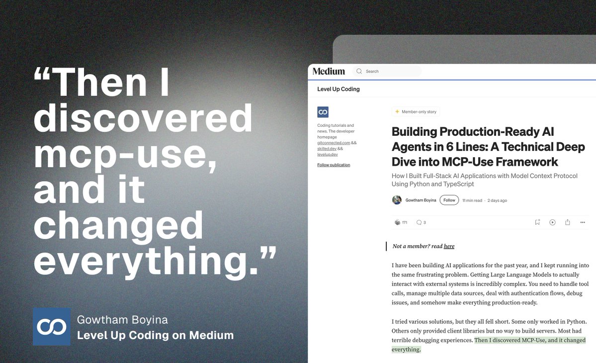 pederzh's tweet image. love to see community articles about @mcpuse from developers around the world ❤️

levelup.gitconnected.com/building-produ…