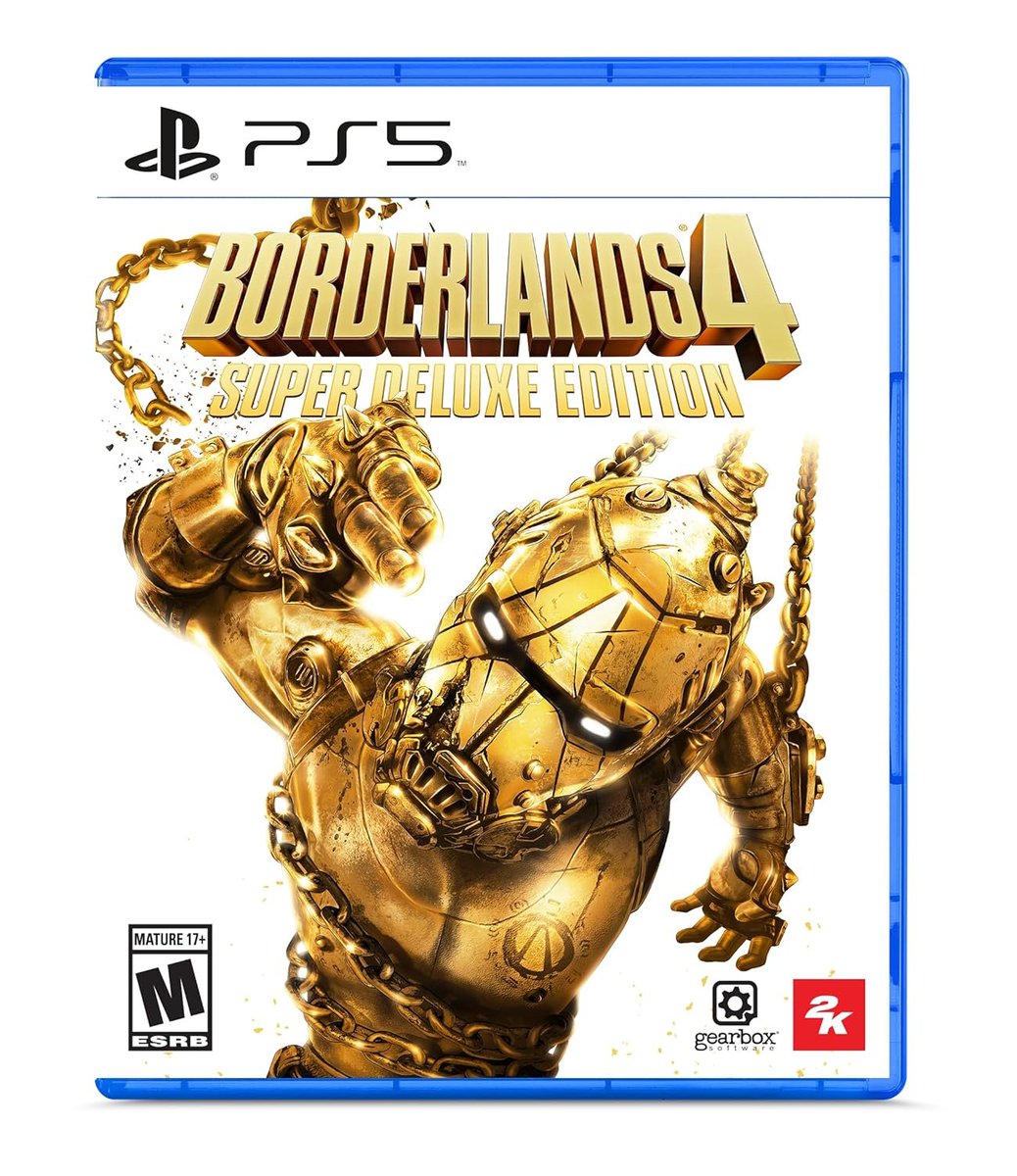 Wario64's tweet image. Borderlands 4 Super Deluxe Edition (PS5/XSX) is $99.99 on Amazon, Standard $47.99 amzn.to/3MaO7YH #ad