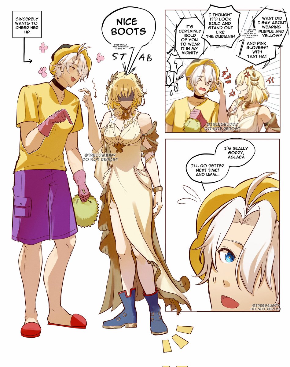 Treesbuddy's tweet image. The last person you want to hear complimenting your fit
#Phainon #Aglaea #HonkaiStarRail