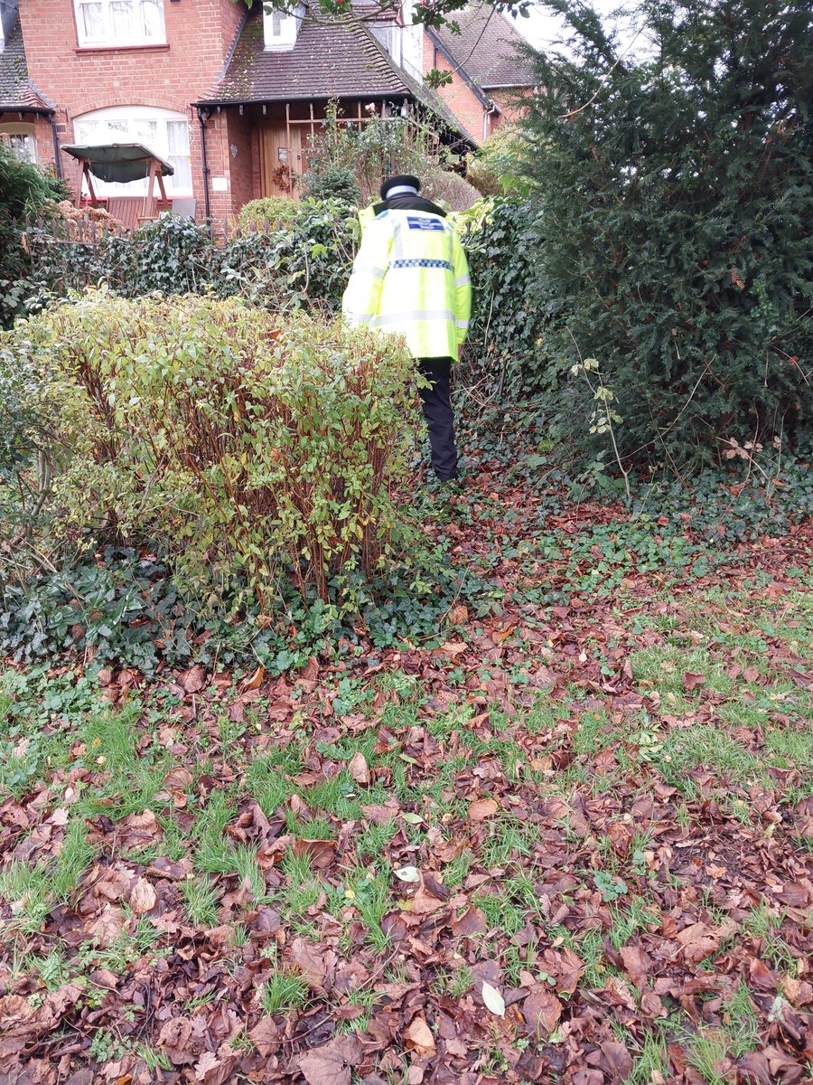 Officers checking parks on Bournville Ward for weapons as part of #opscepter week.