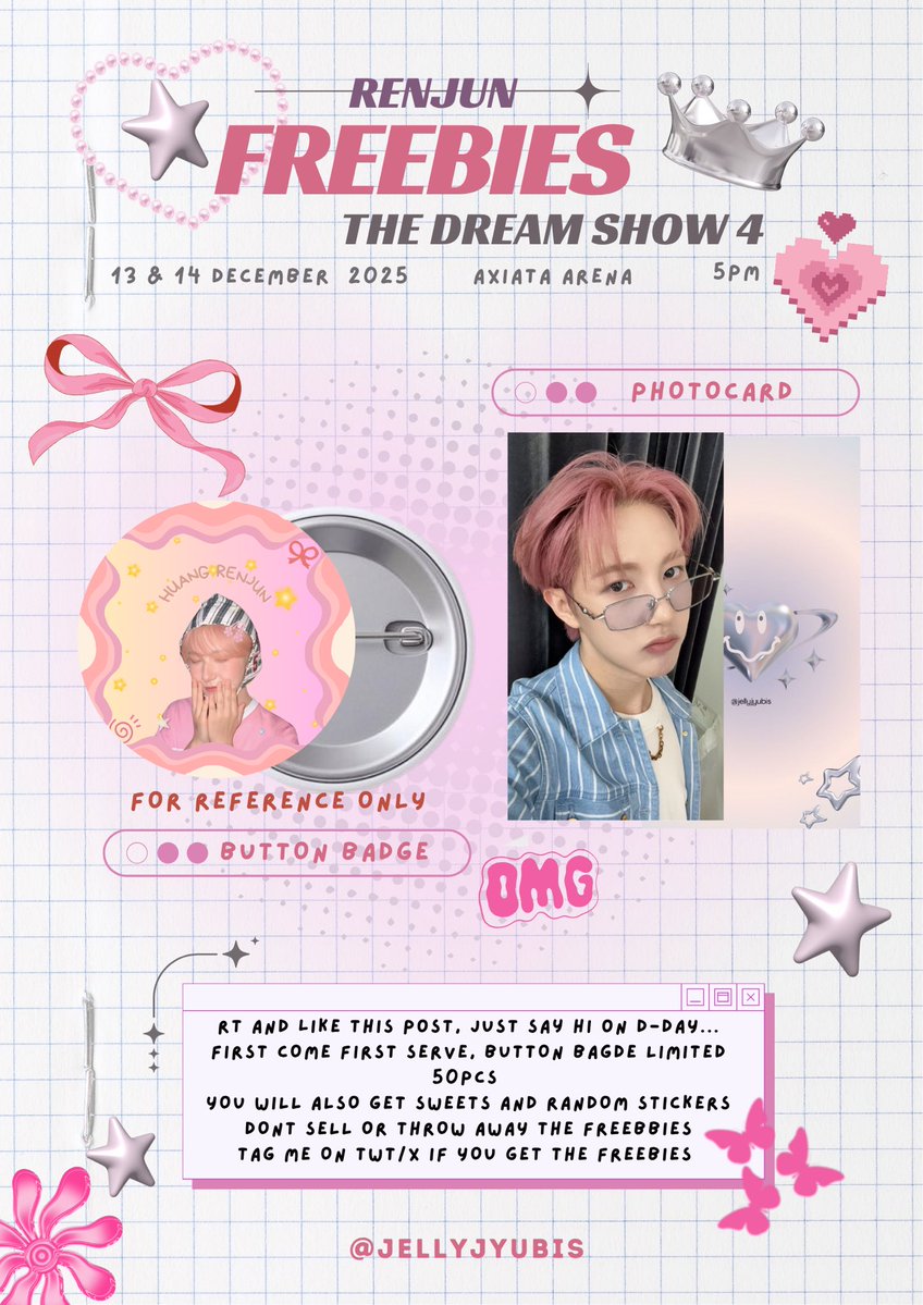 jellyjyubis's tweet image. freebies for #TDS4inKL 🩵💙💛

📍AXIATA ARENA , BUKIT JALIL 
🗓️13 &amp;amp; 14 DECEMBER 2025 
but i will be on day 2 only 
⏰TBA 

rt and like this post 💚

#TDS4inKL #TDS4inKUALALUMPUR #freebies