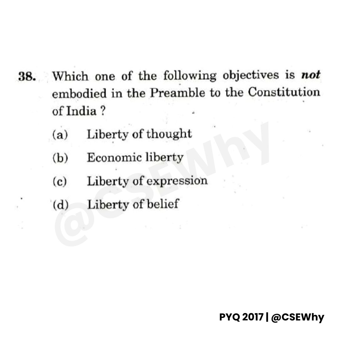 CseWhy's tweet image. Solve this #UPSC PYQ 2017.
