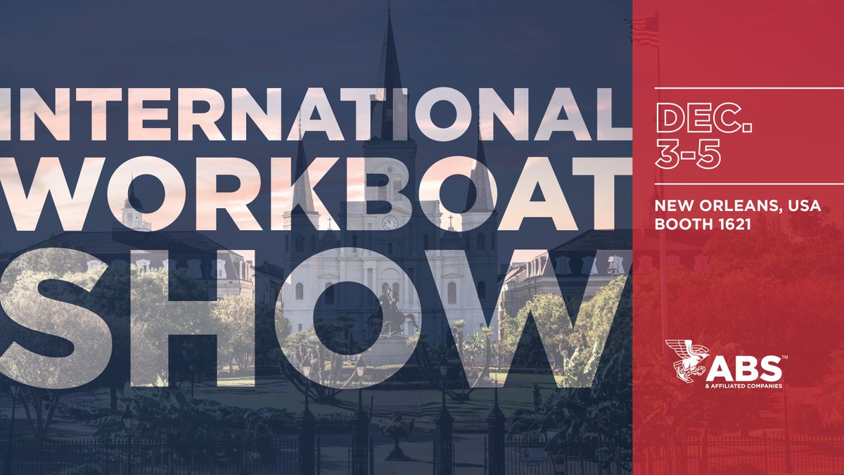 The International <a href="/WorkBoat/">WorkBoat</a> Show in New Orleans is just around the corner, and we can’t wait to see you there! Take a look at our schedule and find out which ABS team members will be attending. Click here to learn more:  eagle.org/IWBS25

We are kicking off the week with