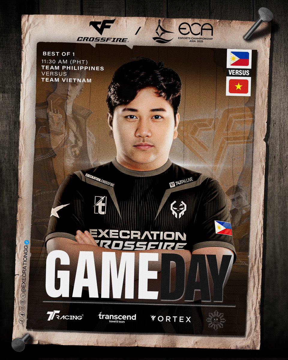 ExecrationGG's tweet image. One Chance, One Shot! ExeShot sa Crossfire!

🆚 TEAM VIETNAM | 11:30AM | Best of 1

#ExeShot #Crossfire @SIBOLesports 
#ECA2025 #TeamPhilippines