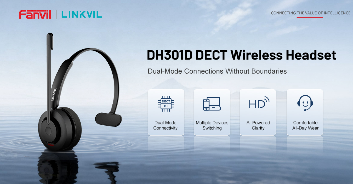 🎧 Meet the new <a href="/FanvilOfficial/">Fanvil</a> #LINKVIL DH301D DECT &amp; Bluetooth Headset, built for hybrid work.
✔️ Dual-mode DECT &amp; Bluetooth
✔️ AI noise cancellation
✔️ Long-range DECT
✔️ Lightweight, all-day comfort
📦 Learn more &amp; sign up for stock updates: shop.ntsdirect.com/product/DH301D…