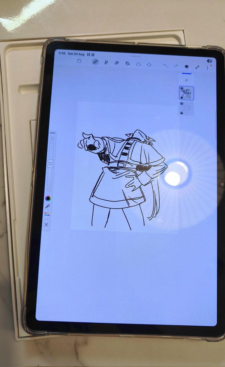 Bought my first tablet!!!!! I haven't installed any drawing apps yet so I've used the pre installed one to test the pen :D what a surreal feeling!!!