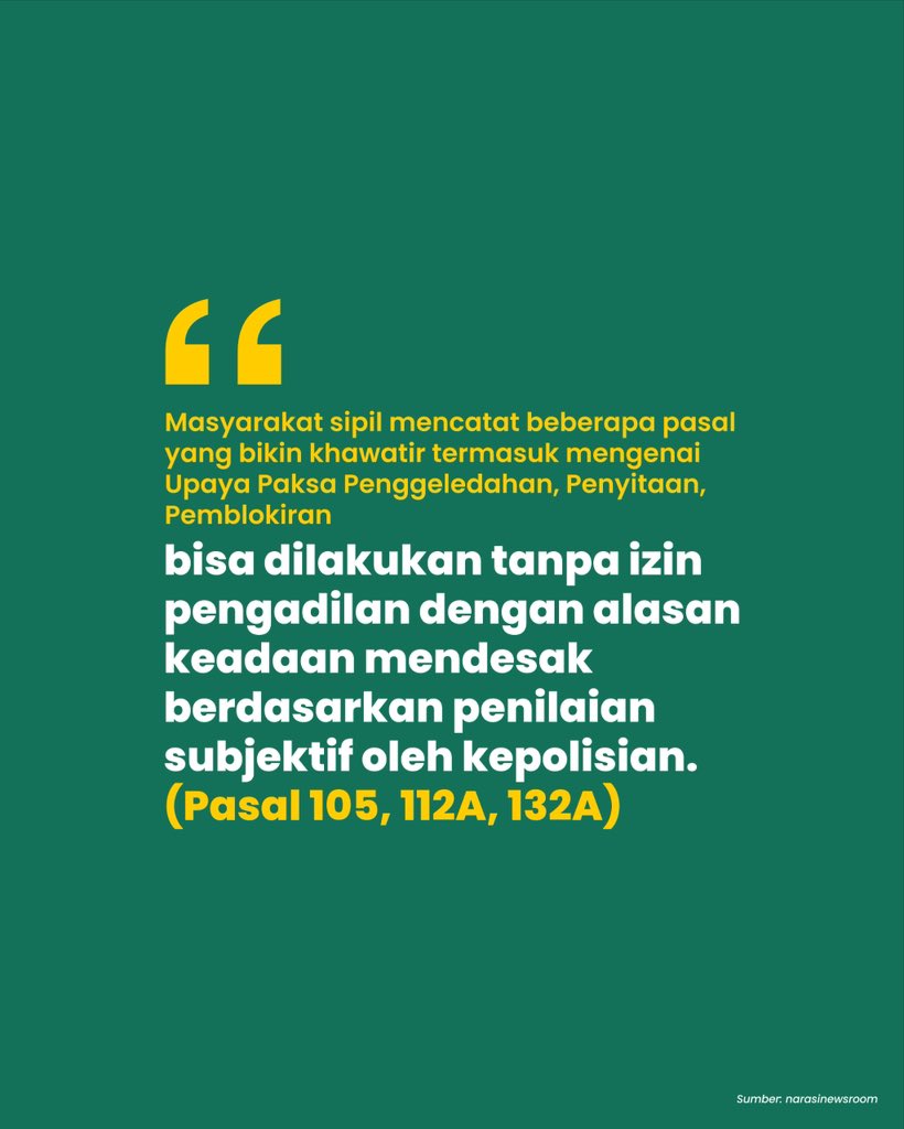 Official_Ansor's tweet image. Kontroversi beberapa pasal maupun subtansi RUU KUHAP terus bergulir di masyarakat, salah satunya tentang polemik penyadapan. Termasuk juga di dalamnya isu lain yang dinilai menjadi kemunduran demokrasi dan melemahkan suara-suara kritis masyarakat sipil.

Beberapa kekhawatiran…