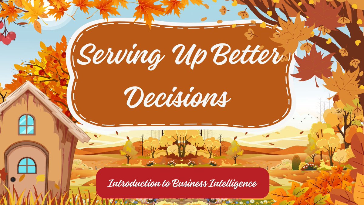 IntegrityDataI1's tweet image. I am excited to be the guest speaker at tomorrow&apos;s Springboro Chamber Lunch and Learn!  Here are a couple slides featuring a fall and Thanksgiving theme.  I will present a &quot;menu&quot; of options on how to get the most from your business data!