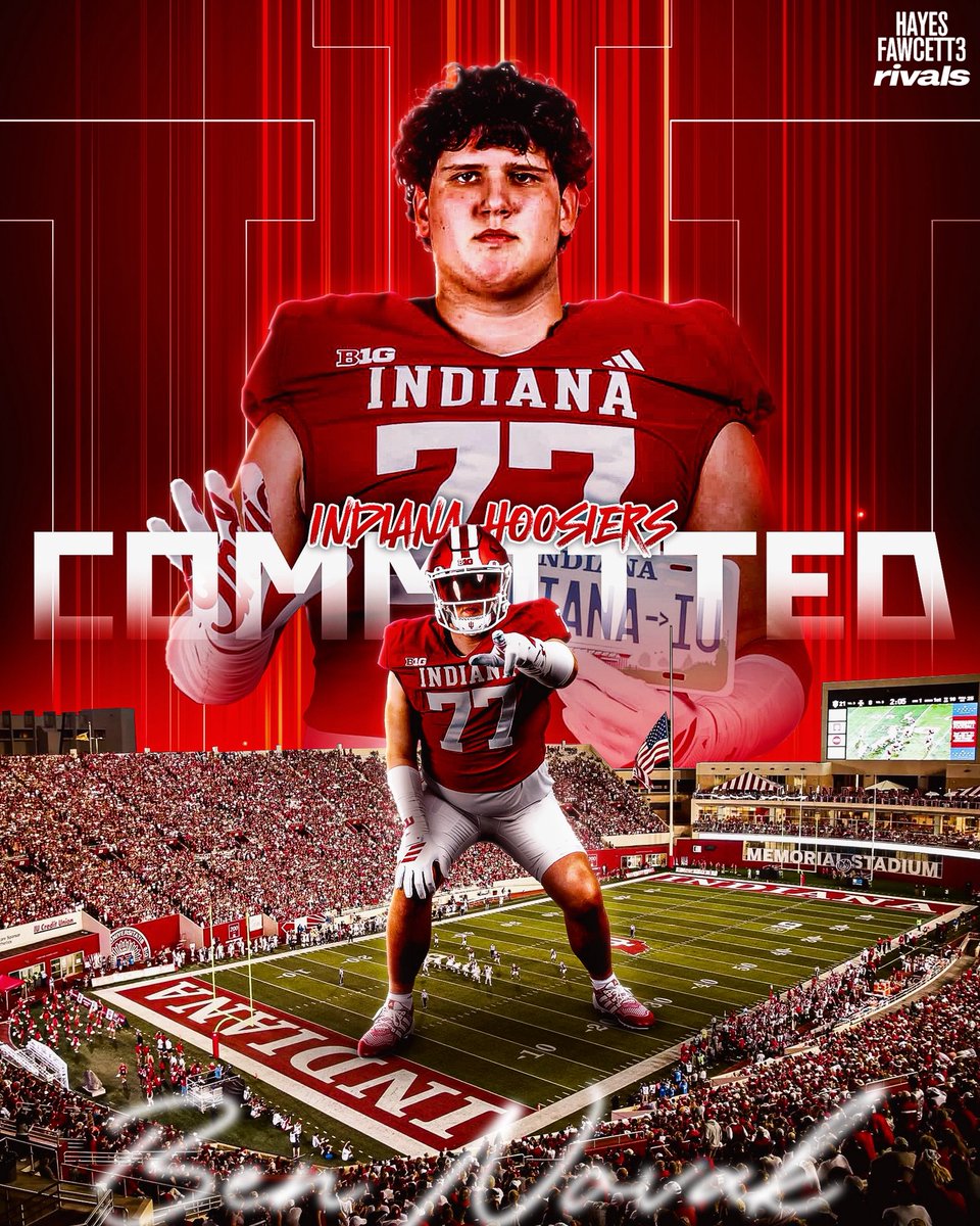Hayesfawcett3's tweet image. BREAKING: Class of 2026 IOL Ben Novak has Flipped his Commitment from Wisconsin to Indiana, he tells me for @rivals

The 6’6 315 IOL from Merrillville, IN had been Committed to the Badgers since October 2024

“The best in Indiana stay in Indiana”

on3.com/rivals/benjami…
