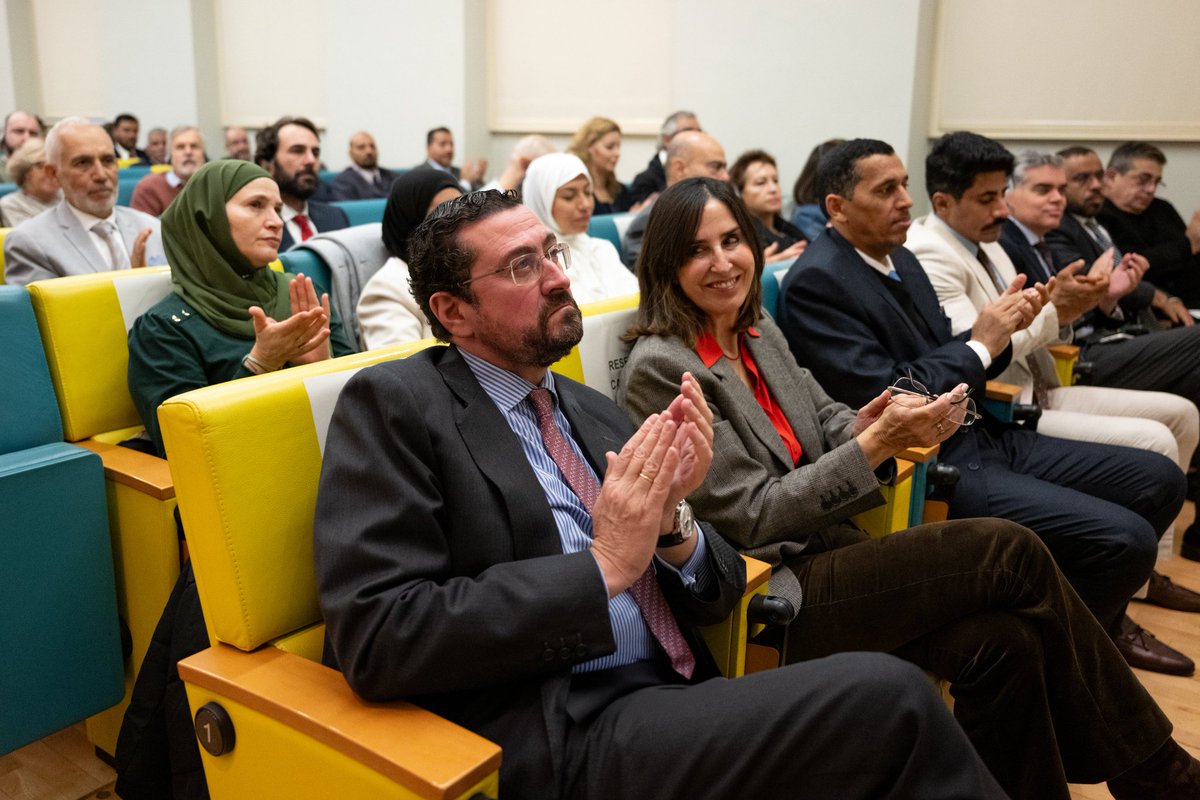 MWLOrg_en's tweet image. This morning:

In Madrid, Casa Árabe—one of Europe’s leading research centers and an institution affiliated with the Spanish Ministry of Foreign Affairs—hosted H.E. Sheikh Dr. #MohammedAlissa @MhmdAlissa, Secretary-General of the Muslim World League (MWL) and Chairman of the…