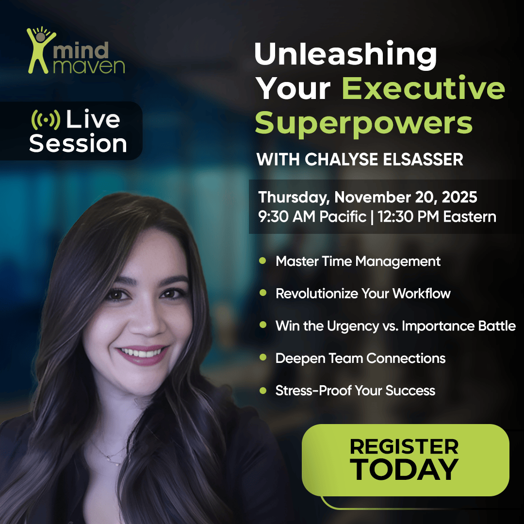 Tomorrow, join Chalyse Elsasser for a LIVE 60-min session on Unleashing Your Executive Superpowers.

✅ Streamline your workflow
✅ Free up 12+ hrs/wk
✅ Enjoy less stress &amp; more fulfillment

Thursday, Nov 20

Register for free: hubs.ly/Q03TX_FM0

#Superpowered