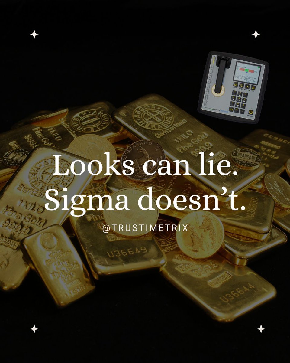 trustimetrix's tweet image. Shiny doesn’t mean genuine.

Counterfeits can look perfect - until Sigma says otherwise.

#TrustiMetrix #SigmaMetalytics #SafeAccurateTrusted #GoldVerification #BullionTools #PreciousMetals #StackWithConfidence #SigmaTester #SigmaGoldTester #GoldTester #Gold #Silver