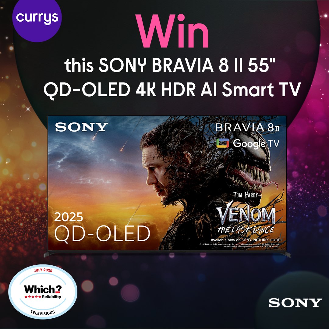 currys's tweet image. ✨ GIVEAWAY TIME✨

We&apos;re celebrating this Black Friday with a full day of TV giveaways! 

To enter follow @Currys, like this post and reply with your favourite actor #CurrysPurpleFriday 👇

Comp closes: 20/11
T&amp;amp;Cs: bit.ly/4hWSIts