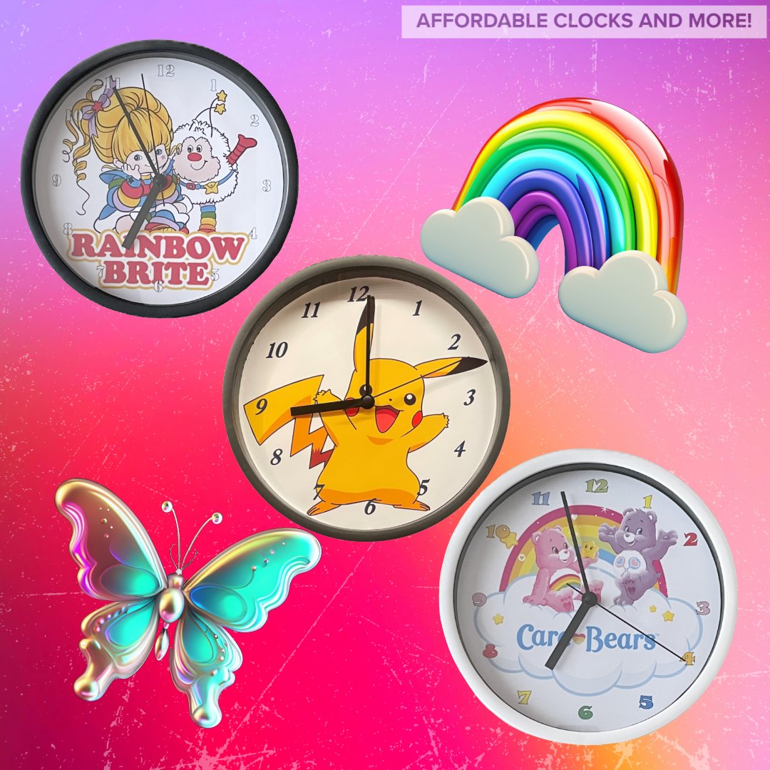affordableclock's tweet image. Time for fun vibes!

Bring back the joy with these nostalgic clocks! Perfect for that playful someone in your life, available now on Etsy, eBay, and Posh. ✨ Make time magical today!

#RetroVibes #FunDecor #GiftIdeas