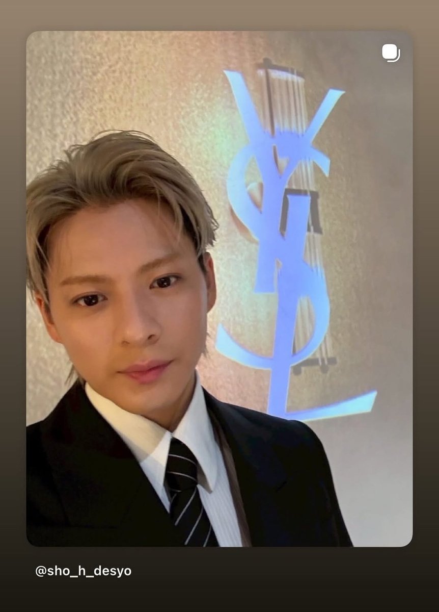 平野くんのセルフィーいつも素敵✨
#平野紫耀_Instagramストーリー 
#YSLBeauty 
instagram.com/stories/sho_h_…