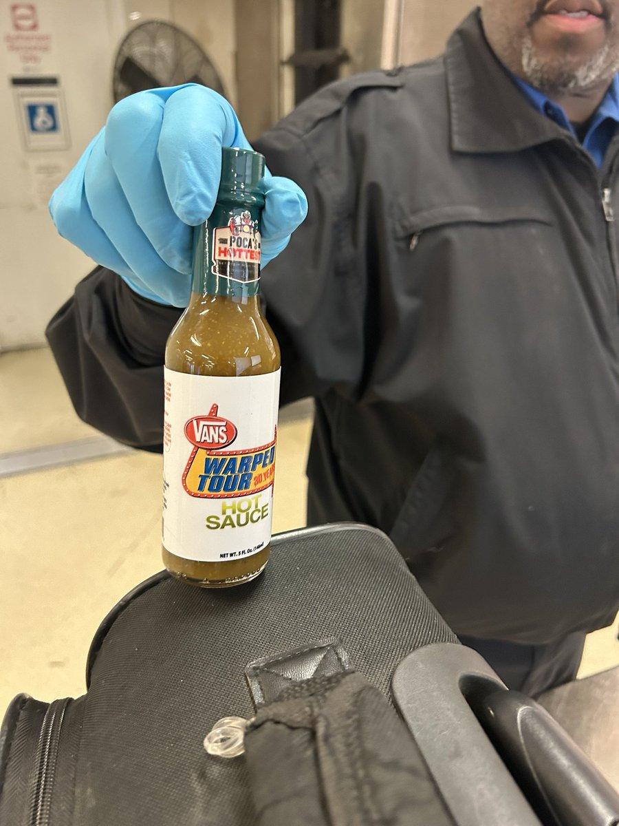 The Warped Tour hot sauce did NOT make it through TSA 😭