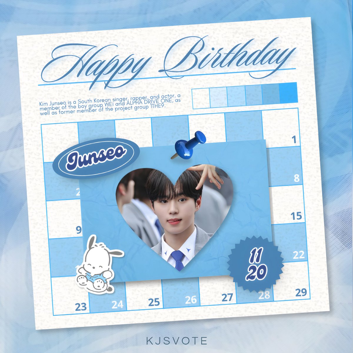 Happy birthday to our shining boy! May your days be happier and your path be brighter ✨

We love you so much! 🩵

AFTERGLOW OF JUNSEO
#Blueming24thJunseo
#1120번째_준서에게_닿는_햇살
#24歳のジュンソに花束を