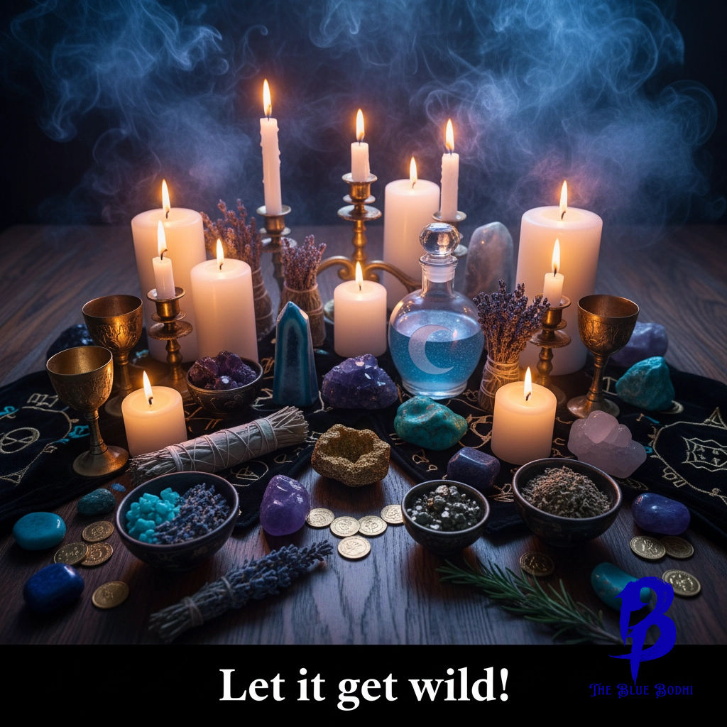 TheBlueBodhi's tweet photo. Y'all ready to let the Scorpio New Moon work its magic? Try moon water, bougee baths, sassy intention journaling, or a vibe-cleansing sage sesh. Rituals should be unapologetically YOU: let it get mystical and wild, baby! #TheBlueBodhi https://t.co/gaS7168MG8