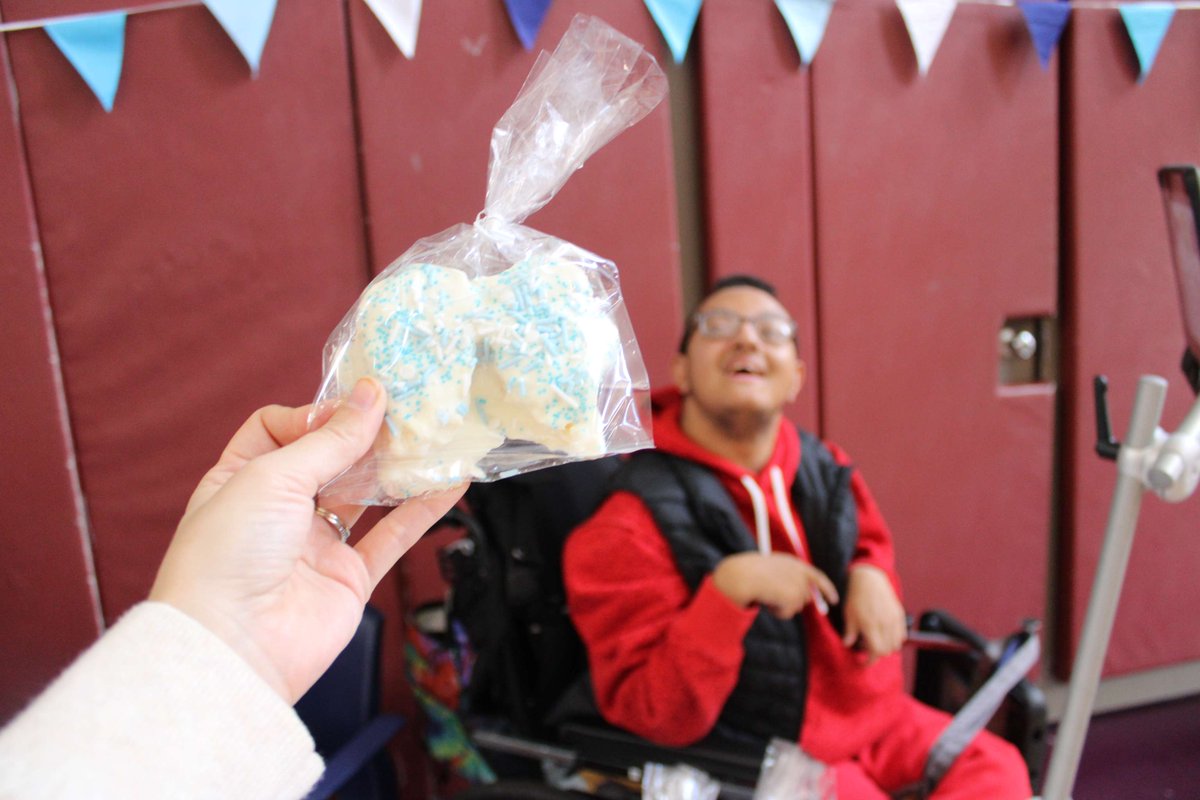 On Nov 14, KDS celebrated Angelman Syndrome Awareness in honor of a graduating student! Thanks to staff, families &amp; Transition Program students, our community came together to raise awareness and celebrate this special part of his identity. #AngelmanSyndromeAwareness