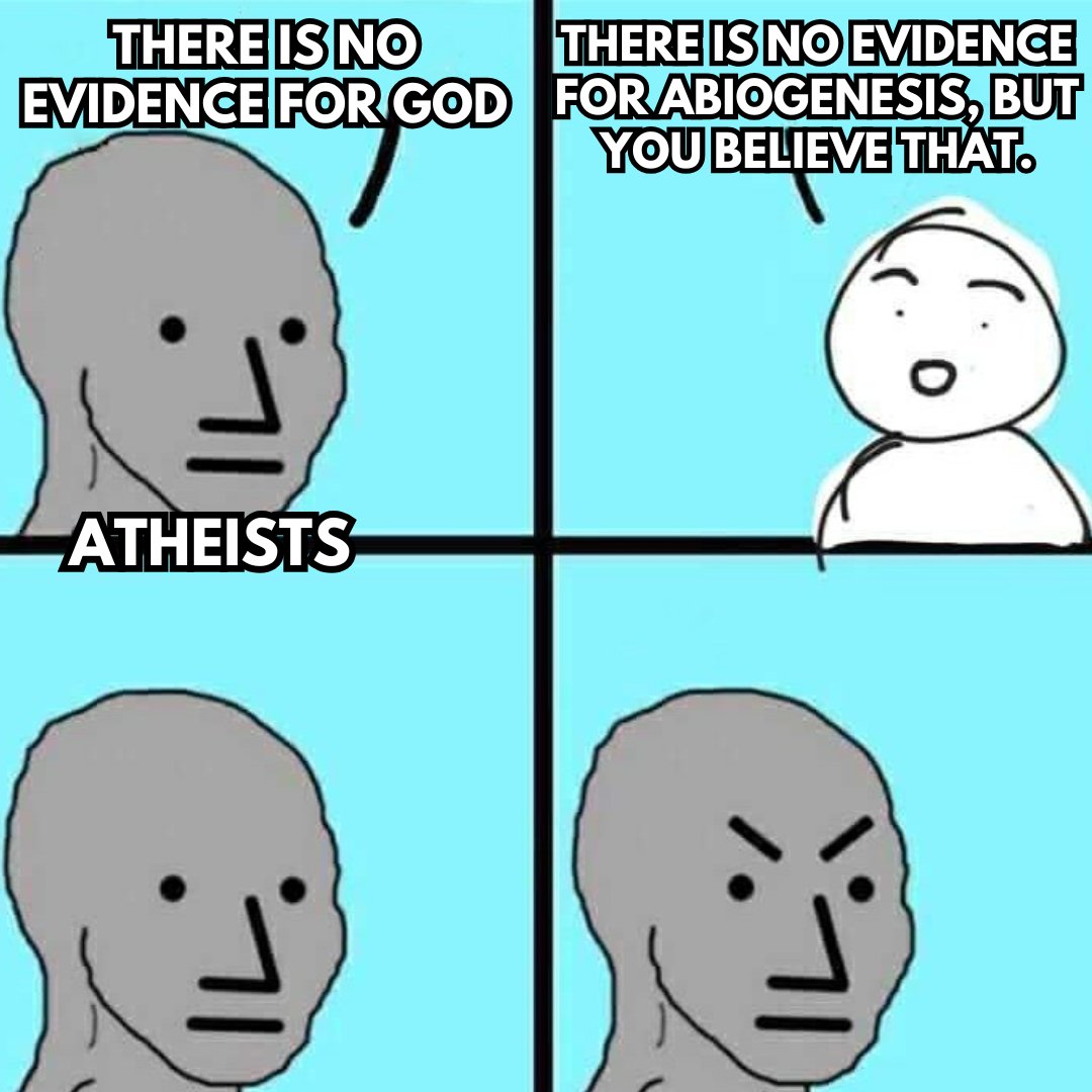 DivinelyDesined's tweet image. Atheists claim there is no evidence for God, but believe the biggest miracle of all: life came from non-life.

There is zero evidence for Abiogenesis - every single hypothesis fails in the lab.

There is abundant evidence for God.
Life itself attests to the miracle of Creation.