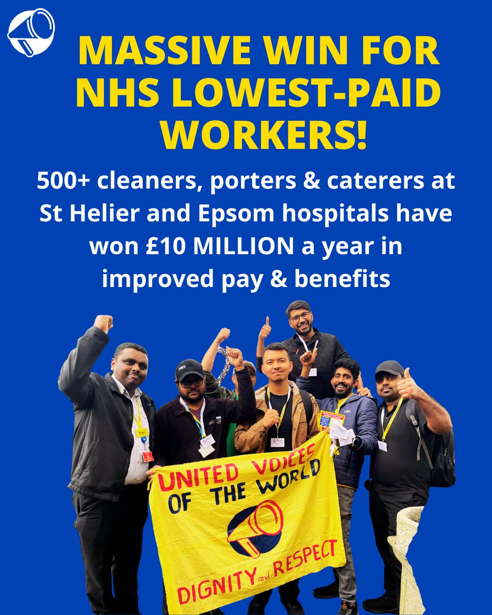 UVWunion's tweet image. “This is happiness!” 
500+ NHS workers just WON a £10 million deal after years of being treated as second-class.  🔥
Their unity changed everything.  Watch their joy and keep reading! ✊🏽
👇🧵